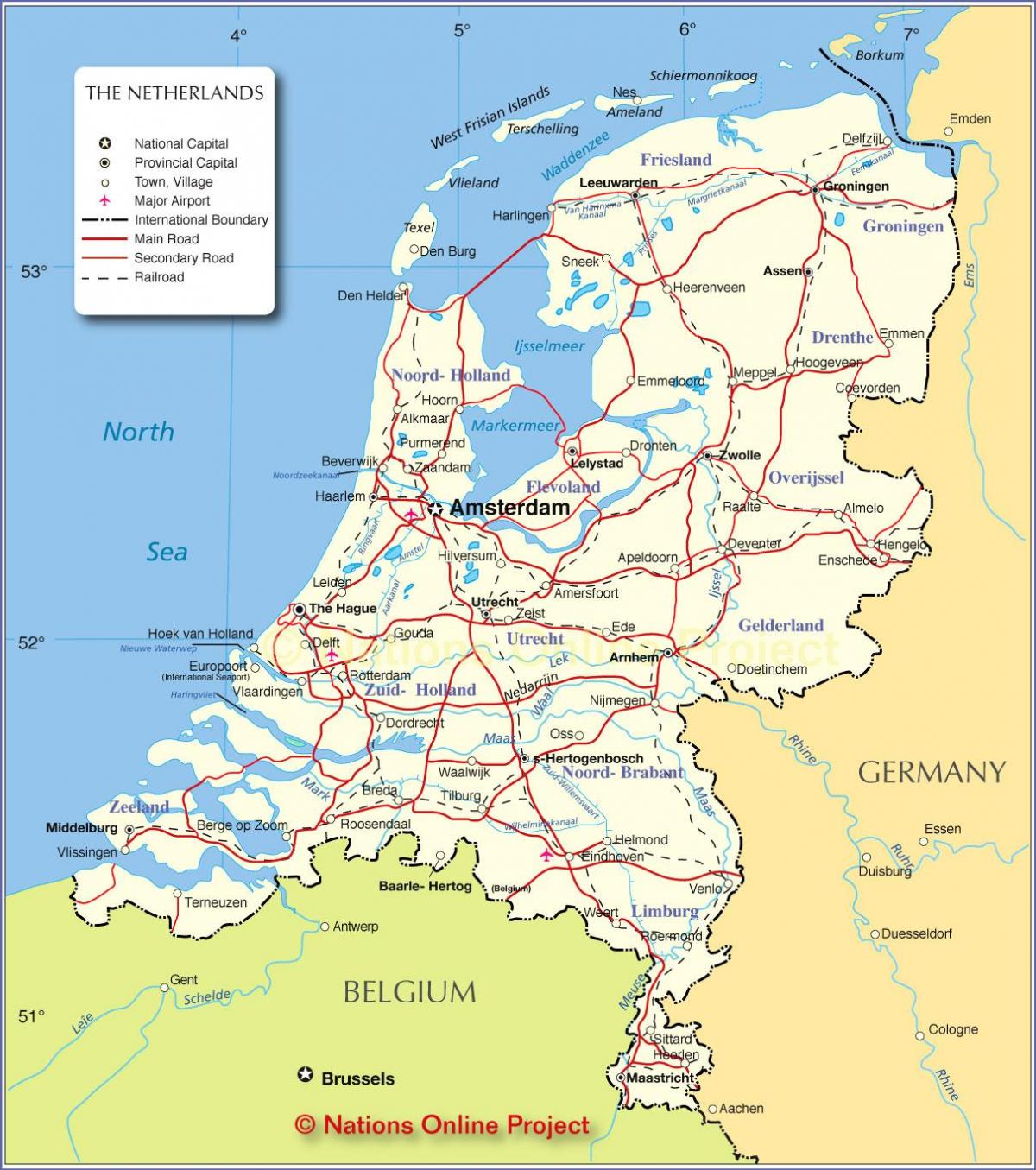 карта Холандије Холандија