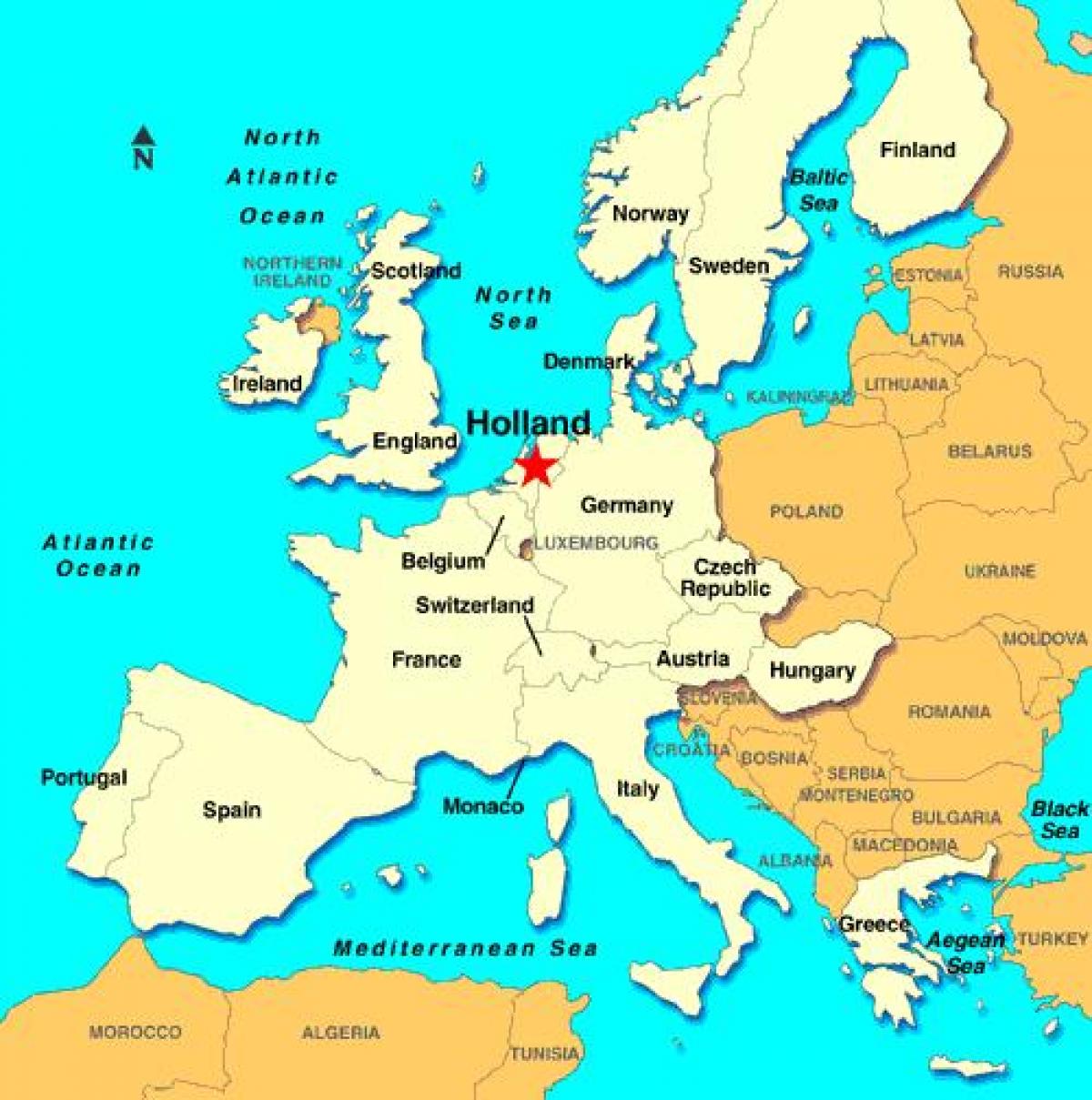 карта Холандији Европи