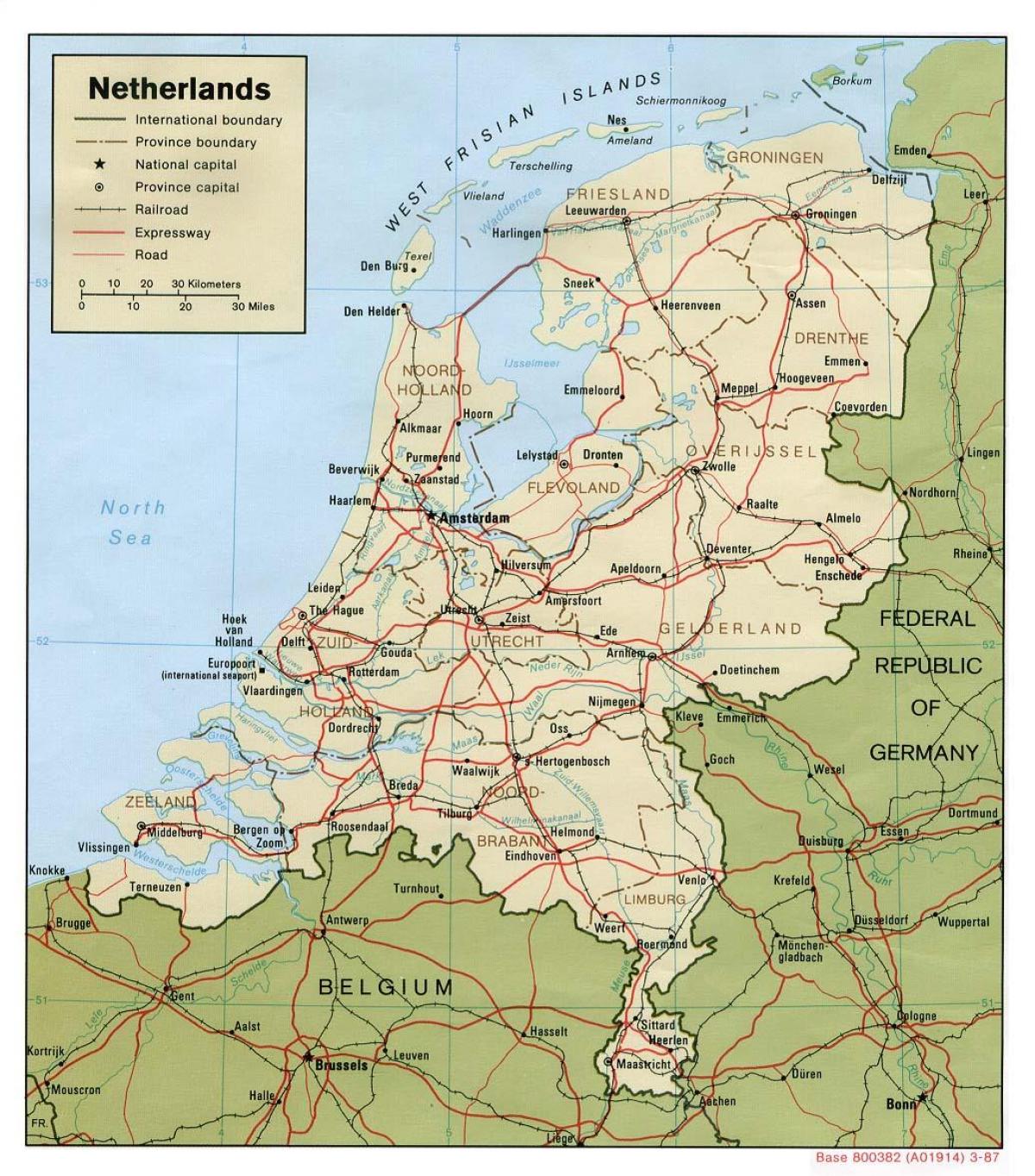 Холандија на мапи