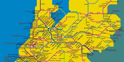 Воз карта Холандији