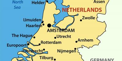 Карта Холандије градовима